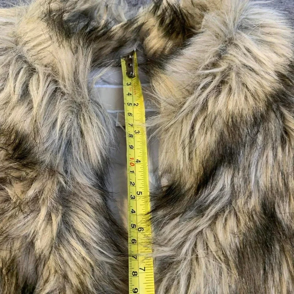 Michael Kors Brown and Cream Fall‎ Faux Fur Downtown City Vest Size Small